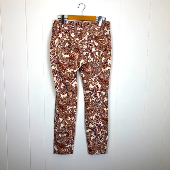 Zara Paisley Print Trousers Sz S - Picture 8 of 10